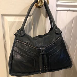 BCBG MAX AZRIA Gray Leather Handbag